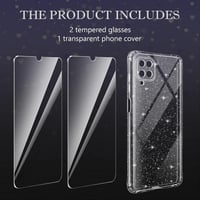 Samsung Galaxy A12 Átlátszó Tok + 2db Üvegfólia Szett 2