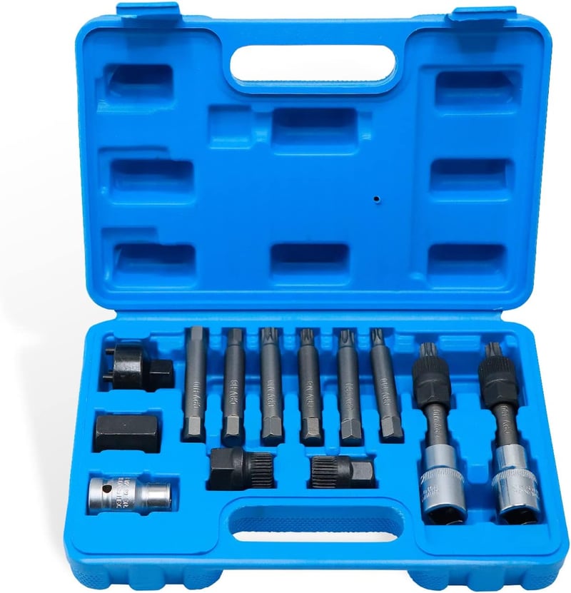 CCLIFE 13 részes generátor szerszámkészlet autókhoz, 12.5 mm 1/2" meghajtással