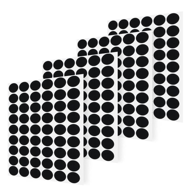 Tectake 216 db fekete öntapadós csavarlyuk takaró matrica, 21 mm