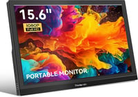 Thinlerain 15,6" Hordozható Monitor FHD 1920x1080 - HDMI, USB-C Csatlakozás, Beépített Hangszóró, MacBook, PC, Laptop, Xbox, PS4 Kompatibili 1