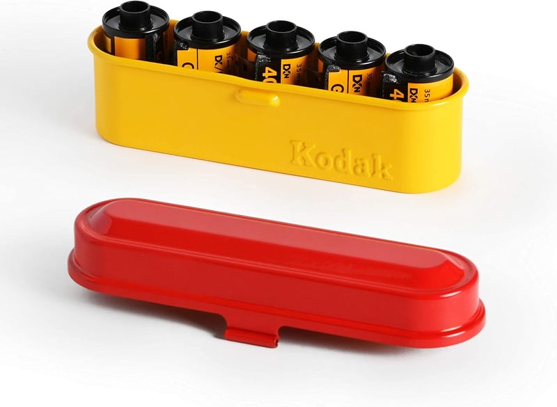 KODAK retro fémdoboz 5 tekercs 35mm-es filmhez - piros