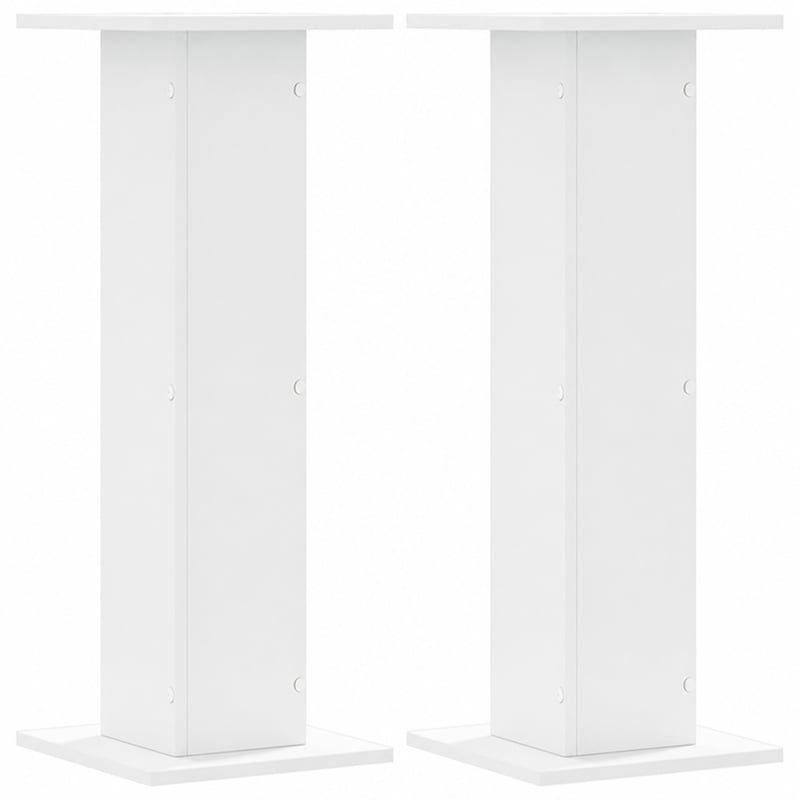 vidaXL stalak za zvučnike - bijeli - 30x30x80 cm - 2 komada — nedostaje bočna stranica (stanje: vidi 2. sliku)