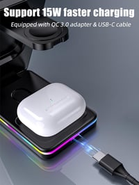 MagSafe 15W gyorstöltő állomás iPhone 15/14/13, Apple Watch, AirPods - összecsukható 4