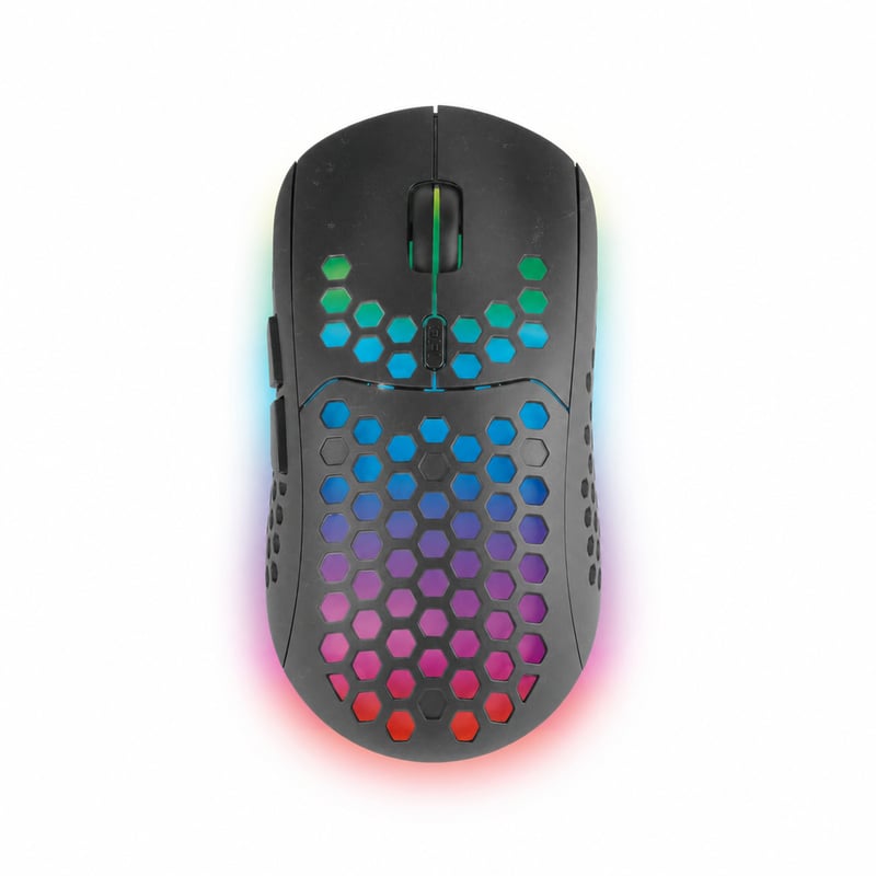 Bezdrôtová herná myš Mars Gaming MMW3, RGB Flow podsvietenie, ultraľahká 79g, 3200 DPI, čierna — Špinavá (stav: pozri 2. obrázok)