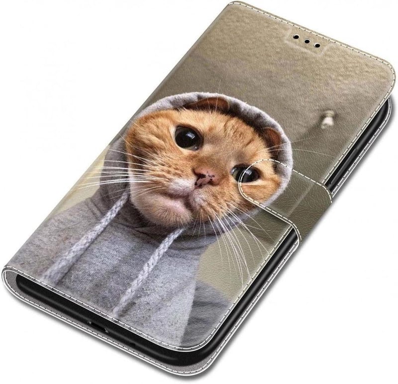 Samsung Galaxy J3 2016 Macskás Bőrtok - Kártyatartós, Mágneszáras (Felújított)