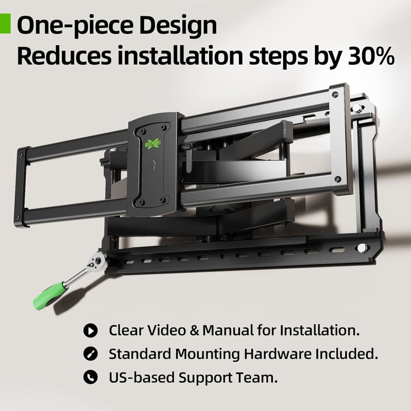 USX MOUNT Dupla Karos TV Fali Tartó 37-90" Képernyőkhöz, 60kg Teherbírással, ±45° Forgatható, Dönthető, VESA 600x400mm Kompatibilis LED/LCD/