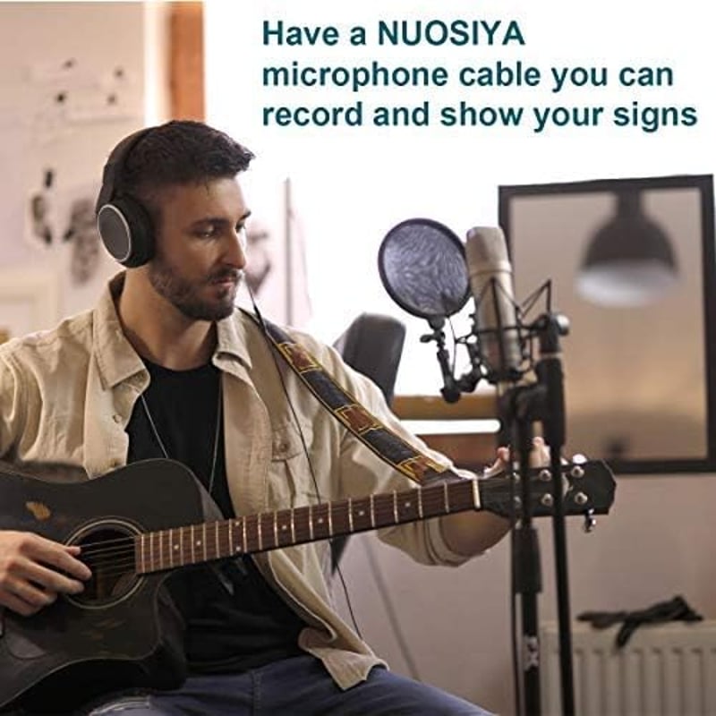 NUOSIYA 3m-es USB-XLR mikrofon kábel, fonott, hangszerekhez és énekléshez
