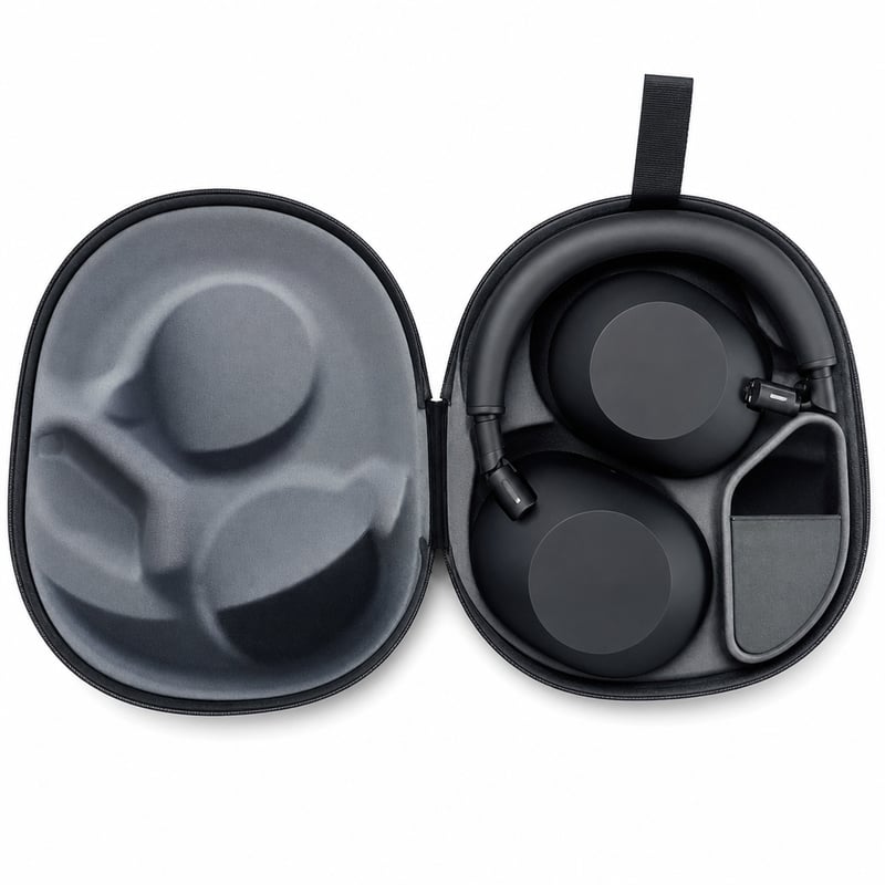 Sony WH-1000XM6 zajszűrős vezeték nélküli Bluetooth fejhallgató fekete — Outlet termék, az USB kábel nem tartozék