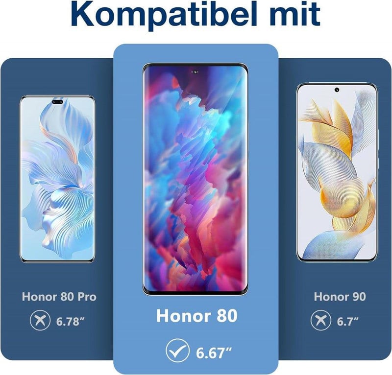 Honor 80 ütésálló kijelzővédő üveg, 2 db-os szett