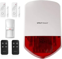 Wolf Guard riasztórendszer 110dB szirénával, távirányítóval és mozgásérzékelővel 1