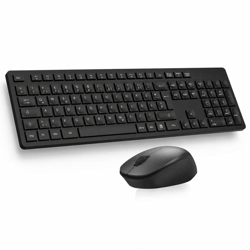 LeadsaiL K786 bežični set tipkovnice i miša crni — Bluetooth stick nije uključen u paket (stanje: vidi 2. sliku)