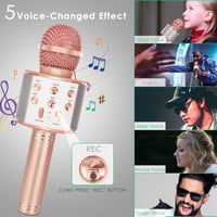 KIDWILL 5 az 1-ben Bluetooth Karaoke Mikrofon Gyerekeknek és Felnőtteknek, Beépített Hangszóróval és FM Rádióval 5