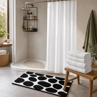 Pachet Baie Complet: covoraș duș + perdea + set 8 prosoape + covor baie + poliță duș 1