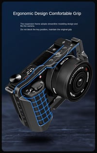 Topcine ZVE10 II Kamera Cage Sony Alpha ZV-E10 II Fényképezőgéphez - Hidegvaku Rögzítővel, NATO Sínnel és Arca Gyorscserés Alaplappal 7