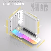 EZDIY-FAB Vertikális GPU Tartó ARGB Modullal és PCIe 4.0 Riser Kábellel - 115mm Fehér Videokártya Állvány RTX40 Sorozathoz - White 3