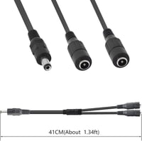 GINTOOYUN DC Tápkábel Elosztó, 5.5x2.1mm 1 Apa - 2 Anya Adapter, Biztonsági Kamerákhoz, Routerekhez, DVR Rendszerekhez, 12V 100W (2 db) 4