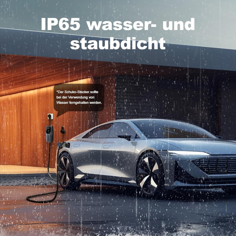 VDLPOWEREU Type 2 Elektromos Autó Töltőkábel 3,6 kW, 5m, LED Kijelzővel, 6A-16A Állítható, Hordozható, IP65 Vízálló, EU Schuko Csatlakozó