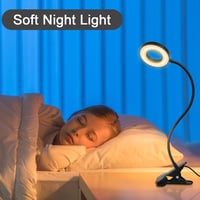 URAQT LED Csiptetős Lámpa, 360° Hajlítható Nyakkal, 3 Színhőmérséklet, 11 Fényerőszint, 150 cm USB Kábel, Olvasáshoz, Irodába, Hálószobába 7