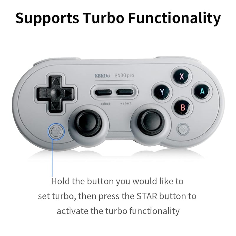 8bitdo SN30 PRO Bluetooth Játékvezérlő - Hall-Effekt Joystick, Vezeték Nélküli Gamepad Switch, PC, Android, macOS, Steam, Raspberry Pi Kompa