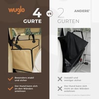 Megerősített, vízálló kutyaülés autóba - Nagy méretű, bézs színű 3