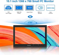 Prechen 10,1" Hordozható HD Monitor HDMI/VGA/AV/BNC - Beépített Hangszóróval 2