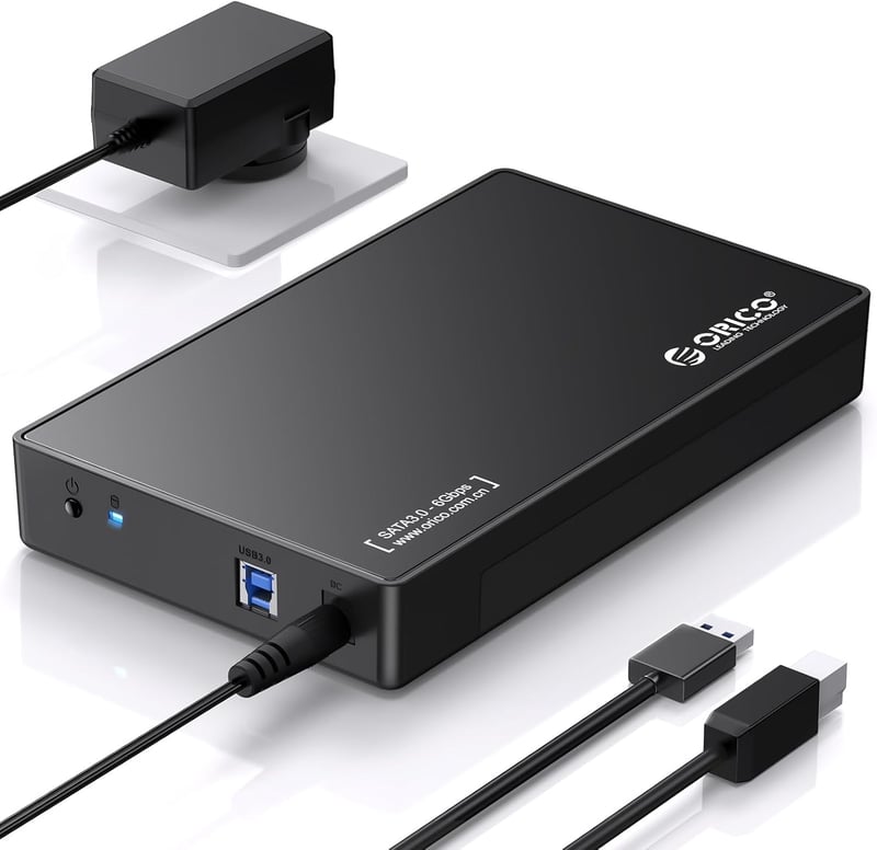 ORICO 3.5 USB 3.0 Külső Merevlemez Ház 20TB-ig, SATA HDD/SSD Ház UASP Gyorsítással - USB A