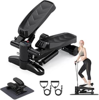 Tohoyard Mini Stepper 150kg - Otthoni Edzéshez, LCD Kijelzővel, Csendes Cardio Gép, Fekete 1