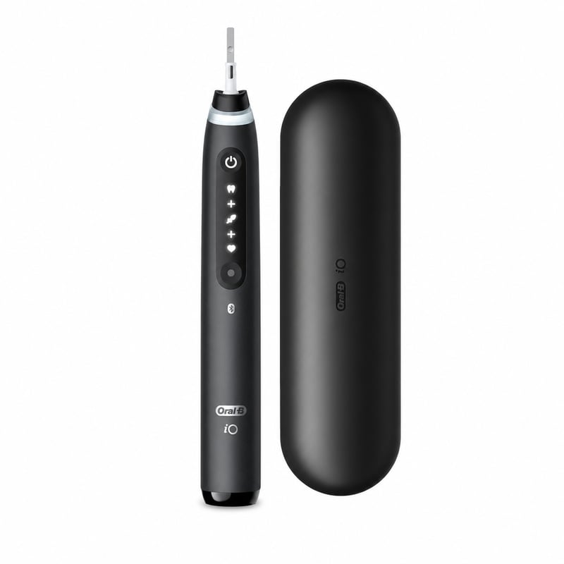 Elektrická zubná kefka Oral-B iO Series 5 čierna, rotačno-vibračná technológia, Bluetooth — bez náhradnej hlavice iO (stav: pozri 2. obrázok)