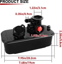 Cnornus 494406 498809 Benzines Karburátor Briggs Stratton Quattro Fűnyírókhoz - Fém Üzemanyagtartály Alkatrész Kompatibilis Modellekhez 2