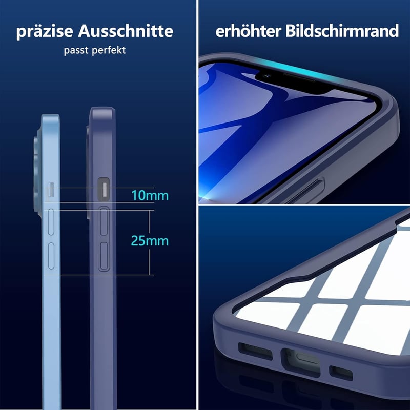 iPhone 13 Ütésálló Fekete Gumi-Szilikon Védőtok
