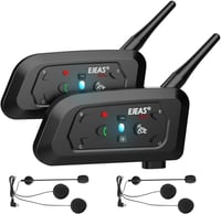 EJEAS V6 Motoros Bluetooth Headset 1200m Hatótávval - 6 Motoros Kommunikáció, DSP Zajszűrés, Vízálló Intercom Rendszer 1