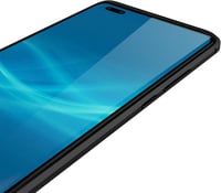 Huawei Mate 40 Vékony Fekete Bőr-Szilikon Hibrid Tok Kameravédővel 3