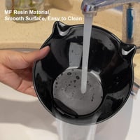 Döntött macska etető tál 15°-os szöggel, hányásgátló, fekete 6