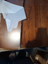Blat de masă pătrat vidaXL din lemn masiv de stejar, maro închis, 50x50x2,5 cm — defect — defect, pentru piese: rupt în două (stare: vezi a 2-a imagine) 4