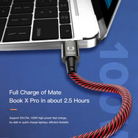Mágneses USB-C kábel 100W - MacBook, iPad, Galaxy gyorstöltő és adatátviteli 3