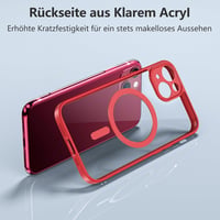 iPhone 13 MagSafe-kompatibilis ütésálló tok, kameravédővel - Piros 7