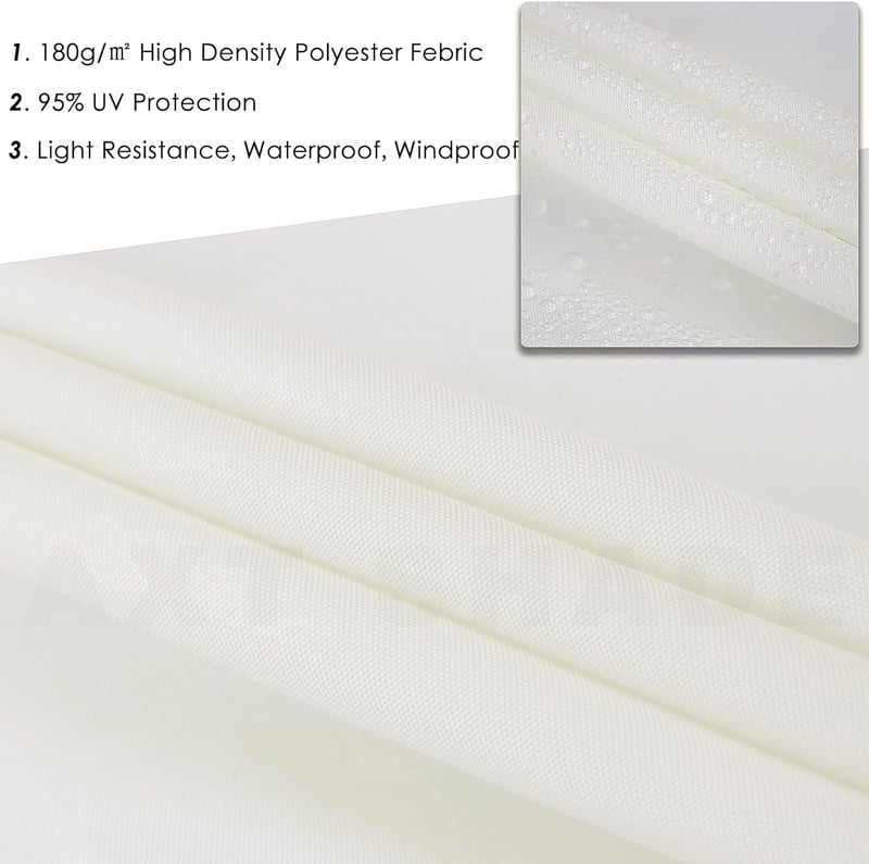 AXT SHADE vízálló napvitorla, 2,5x3m, krémszínű, UV-védett, teraszra és kertbe