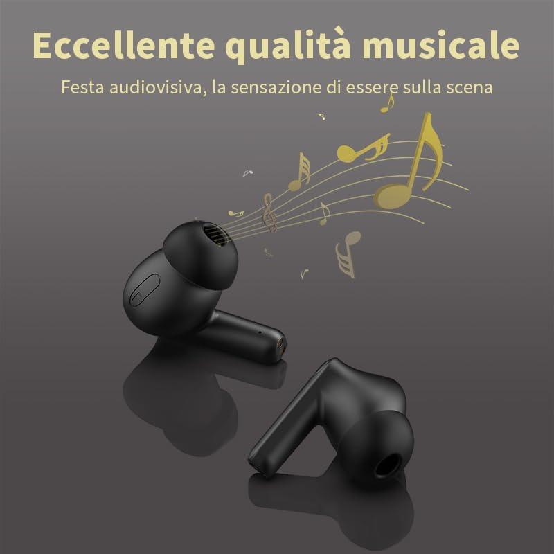 TATUNER Bluetooth 5.3 Fülhallgató - 36 Órás Üzemidő, IPX8 Vízálló, Zajszűrő