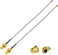 Bingfu 8dBi RP-SMA WiFi Antenna 2.4/5/5.8GHz + 15cm IPEX U.FL Kábel - Intel Fenvi HP Dell Mini PCI Express Hálózati Kártyákhoz - 2db 5