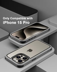 MobNano Ultra Hybrid átlátszó, ütésálló iPhone 15 Pro tok - Titán 2