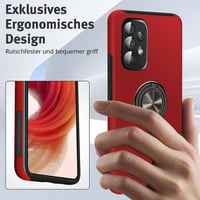 Samsung Galaxy A53 5G piros ütésálló tok gyűrűs állvánnyal 6
