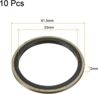 Szénacél M33 Nitril Gumi Tömítőgyűrű Készlet - 10 db 2