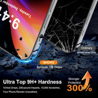 QHOHQ iPhone 16 Pro Max Edzett Üveg Képernyővédő Fólia Kamerával, Katonai Szabvány Védelem, Teljes Képernyős, 9H+ Keménység, Ujjlenyomatment 2