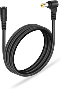 GINTOOYUN DC 5.5x2.5mm Hosszabbító Kábel, 90 Fokos, 3m, 18AWG Réz Tápkábel Biztonsági Kamerákhoz, LED Szalaghoz, CCTV Rendszerekhez 1