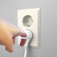 MutecPower 3 méteres lapos csatlakozós hosszabbító kábel, 90° fokos Schuko dugóval, földelt, 250V 16A, IP20 - fehér 3