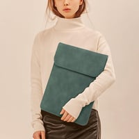 MacBook Air 15 M2 védőtok - HYZUO éjzöld laptop táska kiegészítő zsebbel 7
