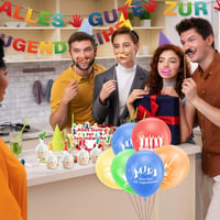 Set de decorare ENAIAH pentru majorat, 63 de piese - Banner, Baloane, Topper pentru tort - Pentru sărbătorirea trecerii la maturitate a băieților și fetelor 3