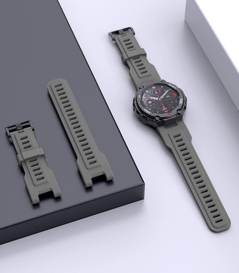 MoKo Szilikon Szíj Amazfit T-Rex/T-Rex Pro Okosórához - Puha Sportpánt Csavarhúzókkal, Cserélhető Óraszíj