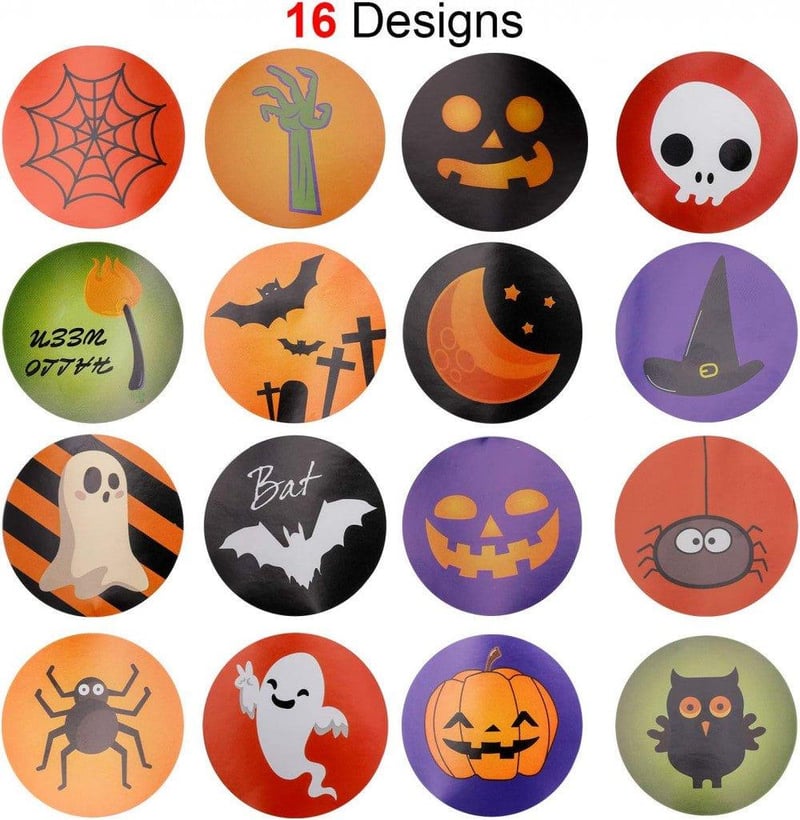 Halloween Matrica Szett: 720 db Töklámpás és Őszi Mintás Ragasztható Dekoráció