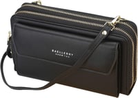 Yixuan női crossbody táska kék PU bőr dupla cipzárral és kártyatartóval 1